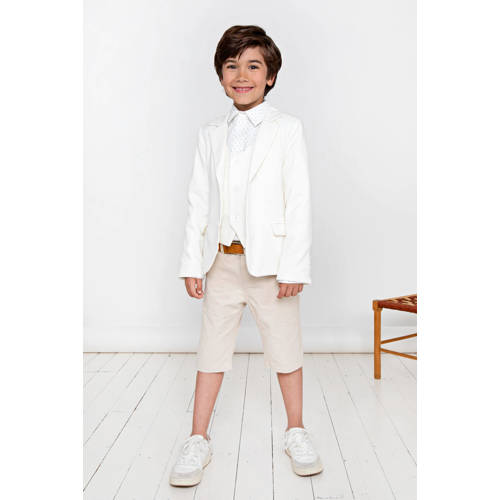 Le Chic Garcon colbert ABEL ecru Jongens Polyester Reverskraag Effen 104