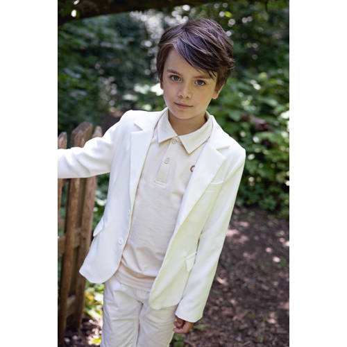 Le Chic Garcon colbert ABEL ecru Jongens Polyester Reverskraag Effen 104