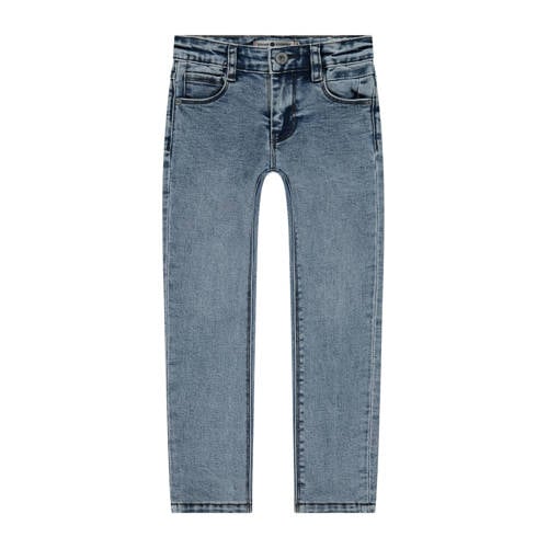 Stains&Stories slim fit jeans blauw Jongens Denim Effen - 104