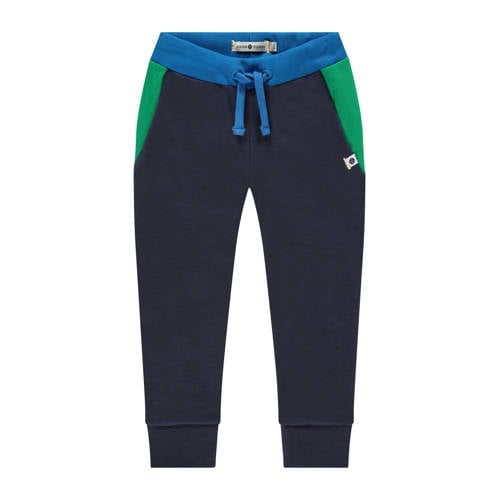 Stains&Stories regular fit broek donkerblauw/blauw/groen Jongens Sweat - 104