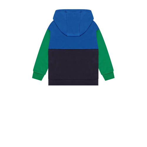 Stains&Stories hoodie donkerblauw blauw groen Sweater Meerkleurig 104