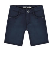 thumbnail: Blauwe jongens Stains&Stories casual short van stretchkatoen met regular waist, rits- en haaksluiting en effen