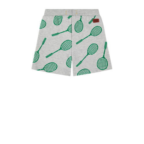 Stains&Stories sweatshort met all over print grijs groen Korte broek All over print 86