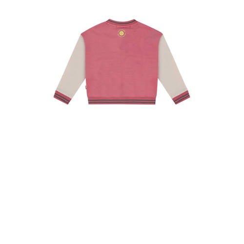 Stains&Stories baseball jacket roze wit Jas Meisjes Biologisch katoen Opstaande kraag 86