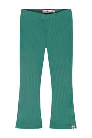 thumbnail: Groene meisjes Stains&Stories flared broek van stretchkatoen met regular waist en elastische tailleband