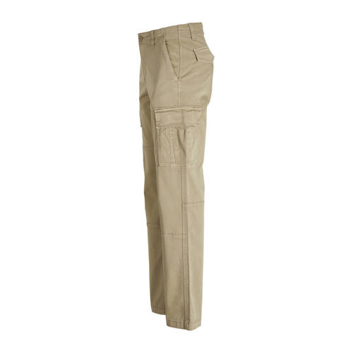 jack & jones JUNIOR loose fit cargobroek JPSTKANE JJHARLOW beige Jongens Stretchkatoen 128