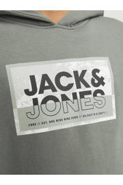 thumbnail: JACK & JONES JUNIOR hoodie JCOLOGAN met logo zachtgroen