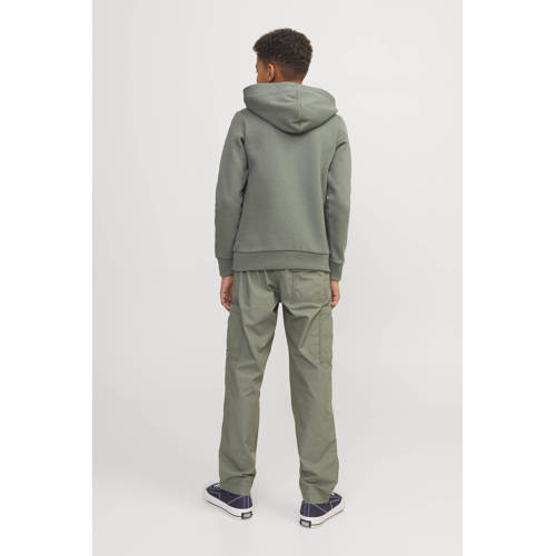 Jack & jones JUNIOR hoodie JCOLOGAN met logo zachtgroen Sweater Logo 128