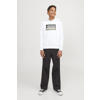 JACK & JONES JUNIOR hoodie JCOLOGAN met logo wit
