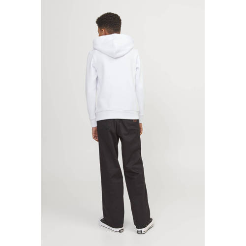 jack & jones JUNIOR hoodie JCOLOGAN met logo wit Sweater Logo 140