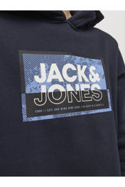 thumbnail: JACK & JONES JUNIOR hoodie JCOLOGAN met logo donkerblauw
