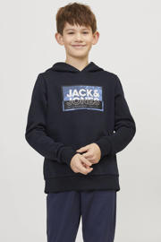 thumbnail: JACK & JONES JUNIOR hoodie JCOLOGAN met logo donkerblauw