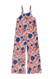 thumbnail: Stains&Stories jumpsuit met all over print ecru/blauw/oranje