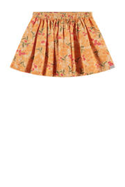 thumbnail: Oranje en groene meisjes Stains&Stories rok met all over print en plooien voorzien van elastische tailleband