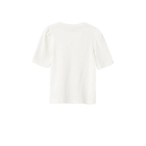 name it KIDS T-shirt NKFBISANJA wit Meisjes Polyester Ronde hals Effen 116