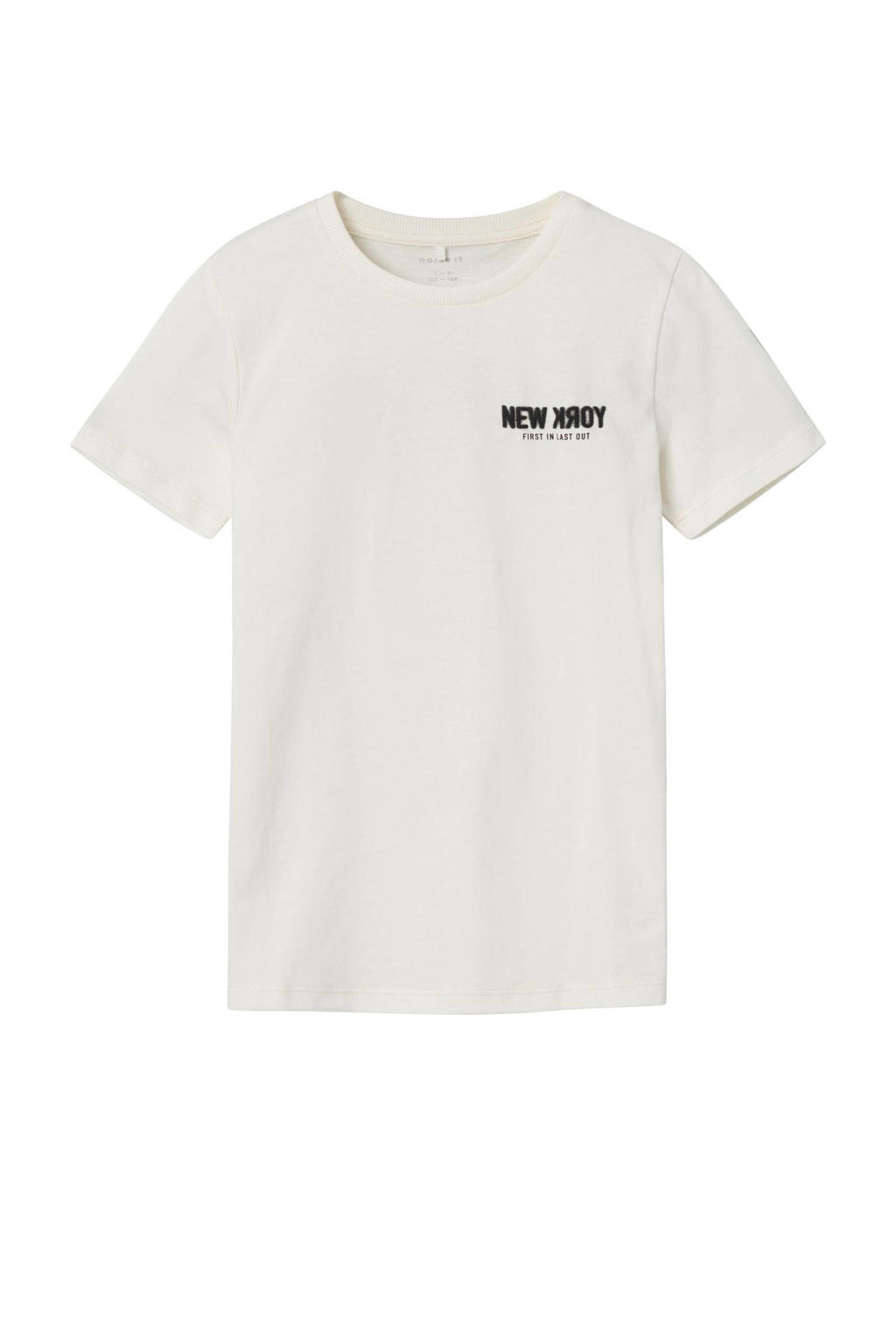 NAME IT KIDS T-shirt NKMBASTANJE met biologisch katoen offwhite