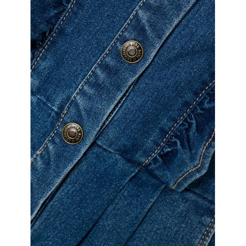 name it MINI jumpsuit NMFTRINE dark blue denim Blauw Meisjes Stretchdenim Ronde hals 80