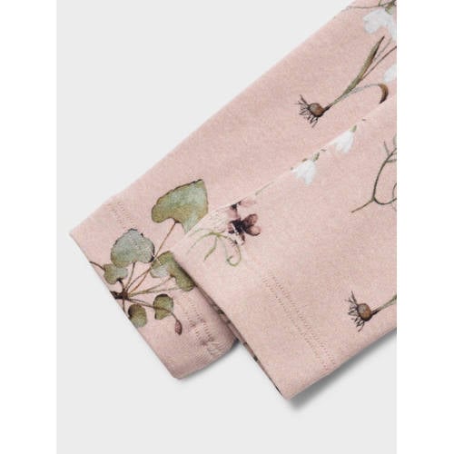 Name it MINI legging NMFBOSSA met biologisch katoen lichtroze groen paars 104