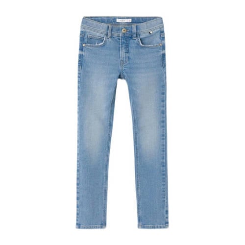 NAME IT KIDS slim fit jeans NMMSILAS light blue denim Blauw Jongens Katoen - 140