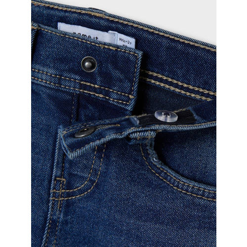 Name it MINI slim fit jeans NMMSILAS dark blue denim Blauw Jongens Katoen 104