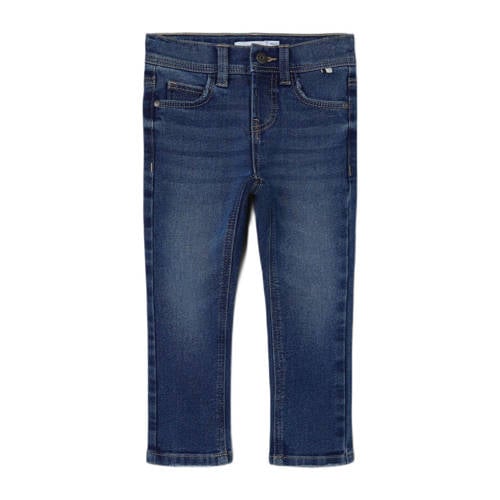 NAME IT MINI slim fit jeans NMMSILAS dark blue denim Blauw Jongens Katoen