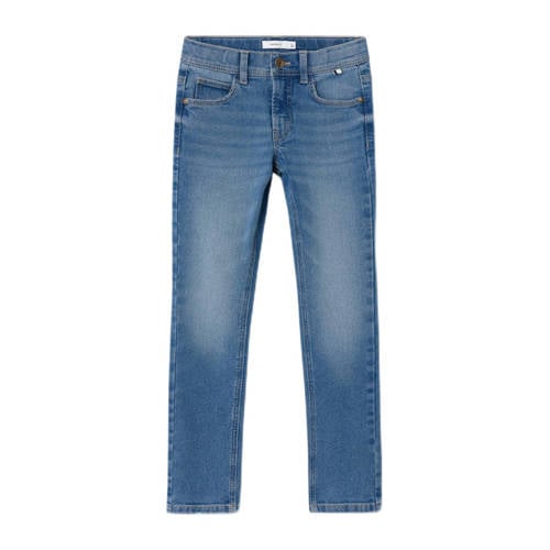 NAME IT KIDS slim fit jeans NMMSILAS medium blue denim Blauw Jongens Katoen