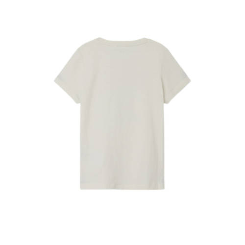 name it KIDS T-shirt NMMBERTE met printopdruk wit roze Meisjes Katoen Ronde hals 146 152
