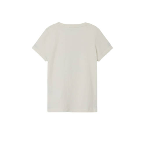 Name it KIDS T-shirt NMMBERTE met printopdruk wit roze Meisjes Katoen Ronde hals 146 152