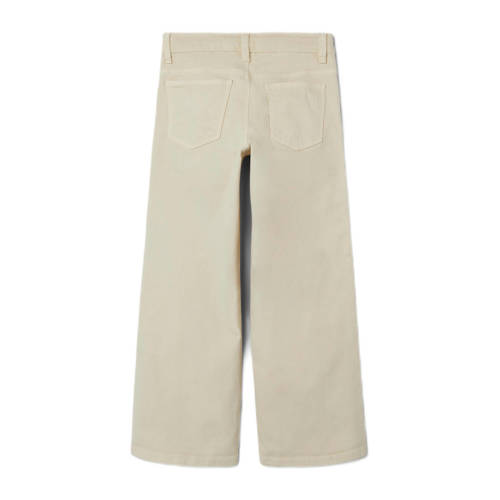 name it KIDS wide leg jeans NKFROSE ecru Meisjes Stretchkatoen Effen 92
