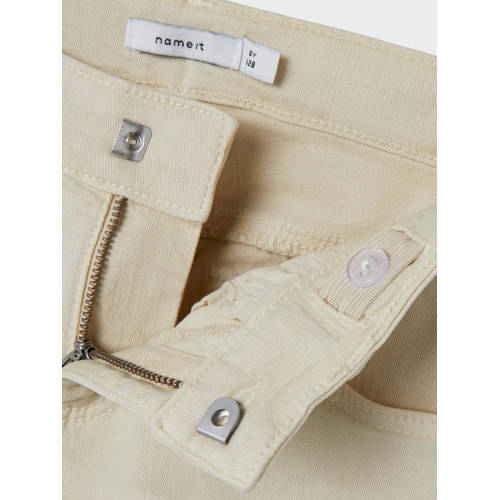 name it KIDS wide leg jeans NKFROSE ecru Meisjes Stretchkatoen Effen 92