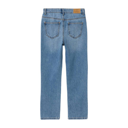 Name it KIDS straight fit jeans NKFROSE medium blue denim Blauw 116