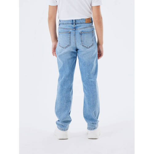 Name it KIDS straight fit jeans NKFROSE medium blue denim Blauw Effen 116