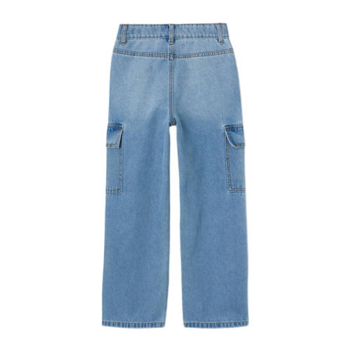 Name it KIDS wide leg jeans NKFROSE light blue denim Blauw Meisjes Katoen 116