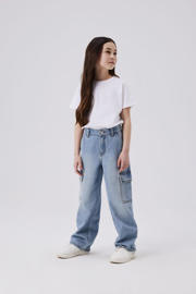thumbnail: NAME IT KIDS wide leg jeans NKFROSE light blue denim