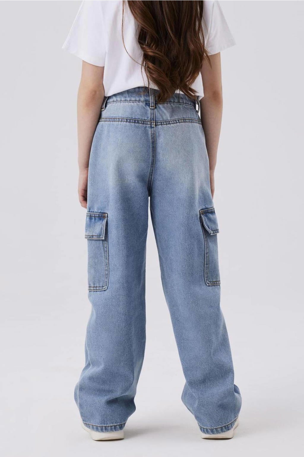 NAME IT Meisjes Nkfrose Hw Wide Jeans 1411-Te Noos, Lichtgrijs denim, 140 NAME IT Meisjes Nkfrose Hw Wide Jeans 1411-Te Noos, Lichtgrijs denim, 140