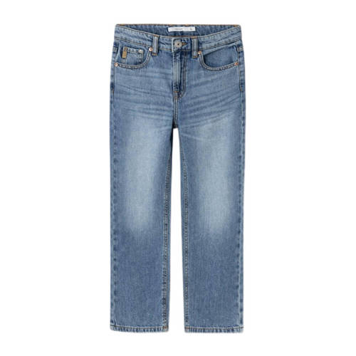 NAME IT KIDS straight fit jeans NKMRYAN medium blue denim Blauw Effen