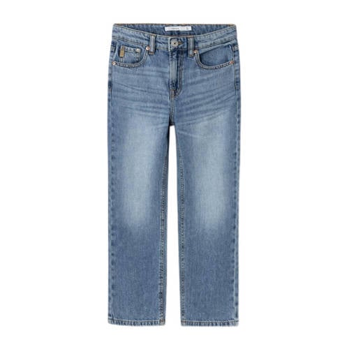 NAME IT KIDS straight fit jeans NKMRYAN medium blue denim Blauw Effen - 116