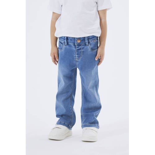 name it MINI straight fit jeans NMFSALLI light blue denim Blauw Meisjes Lyocell 80