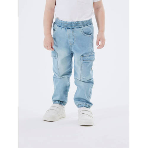 Name it MINI loose fit jeans NMMBEN medium blue denim Blauw Effen 104