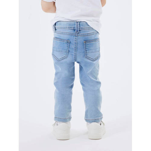 name it MINI slim fit jeans NMMSILAS light blue denim Blauw Jongens Stretchdenim 80