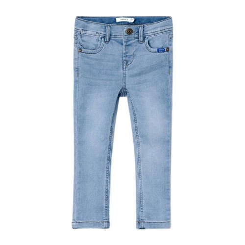 NAME IT MINI slim fit jeans NMMSILAS light blue denim Blauw Jongens Stretchdenim