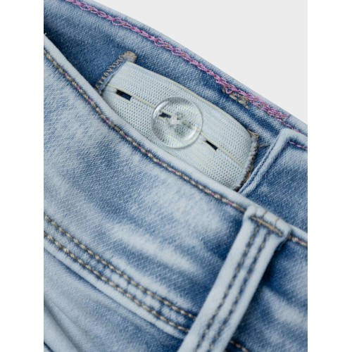 name it MINI skinny jeans NMFPOLLY light blue denim Blauw Meisjes Stretchkatoen 116