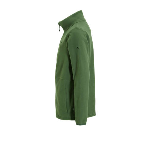 Vaude fleecevest Pulex Jacket II groen Outdoor vest Jongens Meisjes Gerecycled polyester Opstaande kraag 134 140
