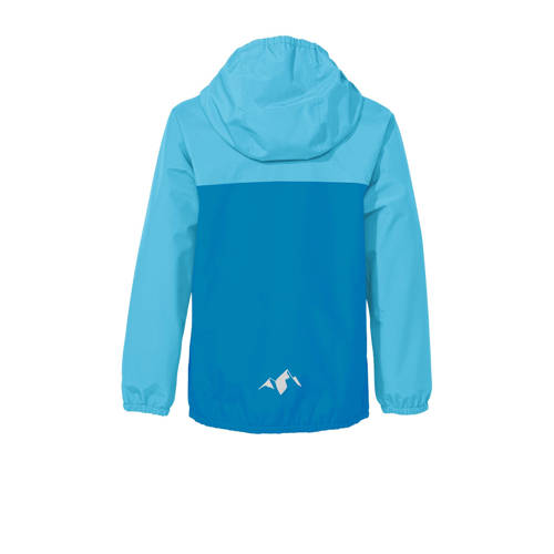 Vaude regenjas Turaco III blauw auqa Outdoor jas Jongens Meisjes Gerecycled polyester Capuchon 146 152