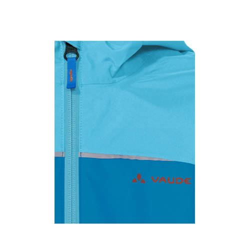 Vaude regenjas Turaco III blauw auqa Outdoor jas Jongens Meisjes Polyester Capuchon 146 152