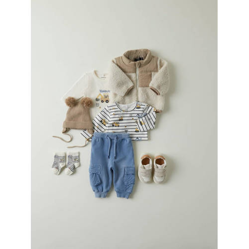name it BABY sweater NBMLOOSE middenblauw Effen 56