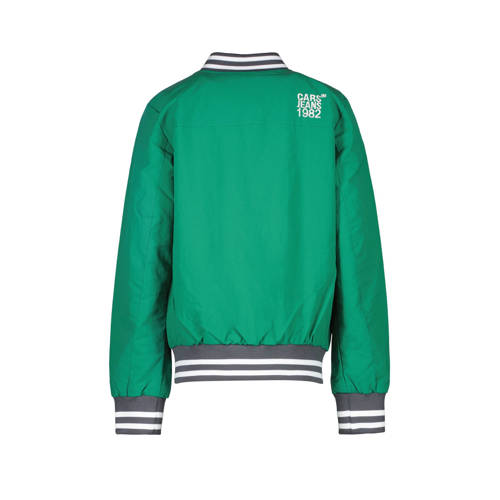 Cars baseball jacket JUSTIN met logo groen wit Jas Jongens Nylon Opstaande kraag 116