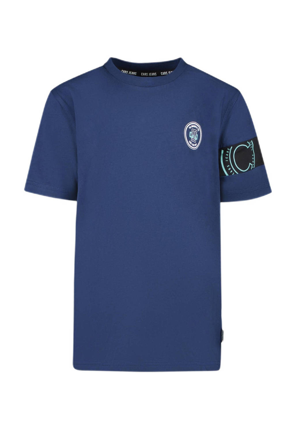 T-shirt TOEL met printopdruk hardblauw