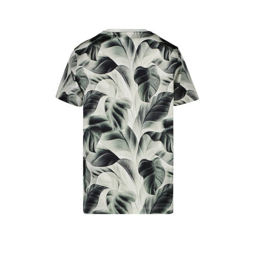 Cars T-shirt TIPAH met all over print mosgroen grijs wit Jongens Katoen Ronde hals 116