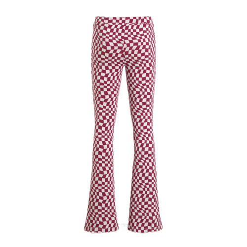Cars flared broek LOTA FLAIR met all over print fuchsia wit Roze Meisjes Polyester 116